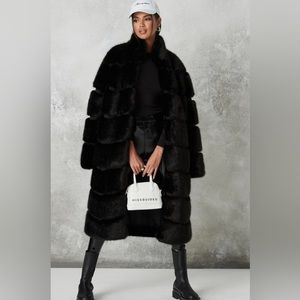 Misguided faux fur coat